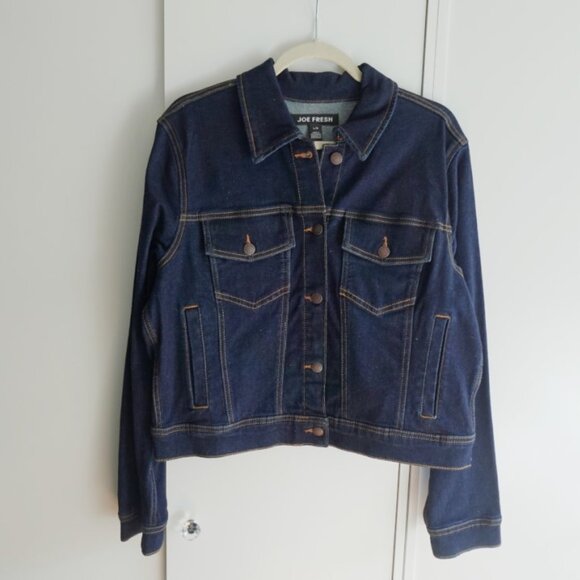 Joe Fresh Cotton Dark Denim Jacket - Picture 2 of 9